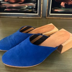 Louise Brook cobalt mules sz9